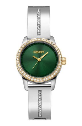 DKNY L 160 Bracelet Watch in Dark Green/Two Tone at Nordstrom