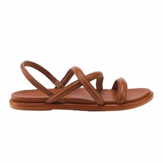 Olukai Womens Tiare Leather Strappy Sandals In Fox/fox