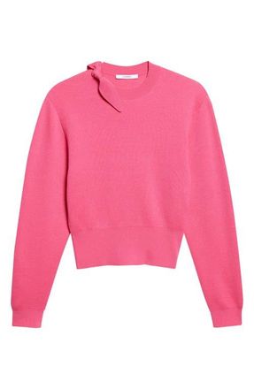 Givenchy Bow Detail Crewneck Sweater in Fuchsia at Nordstrom, Size Medium
