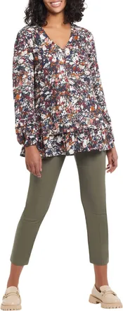 Tribal Flatten It Pull On Ankle Pant In Ivy Green