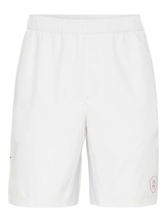 Brunello Cucinelli elastic-waist panelled shorts - men - Polyurethane/Polyester - 3XL - White