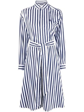 Ralph Lauren Navy Blue Logo Long Dress