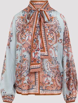 Zimmermann Aster blouse met strikhals