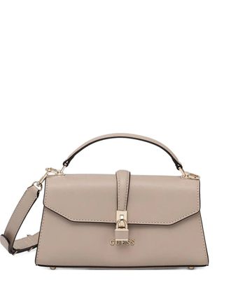 Guess Co logo-lettering crossbody bag - women - Polyurethane - One Size - Neutrals