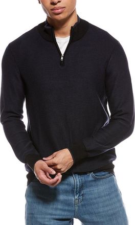 Raffi Links Stitch Zip Mock Neck Sweater