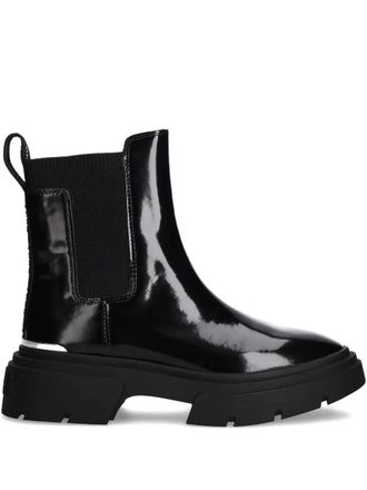 DKNY 60mm Fenella lug-sole pull-tab Chelsea boots - Black