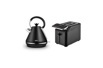 Tower Mirage Kettle & 2 Slice Digital Toaster in Black