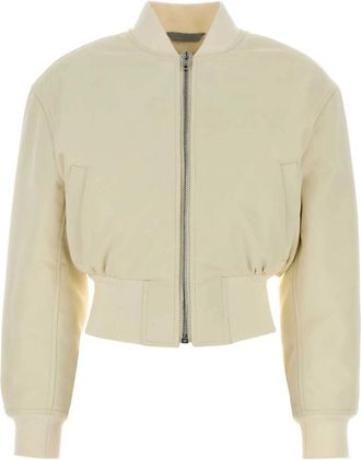 Balenciaga Cropped Bomberjack - Dames - Bomber jackets - Wit - XS - Katoen - Jassen