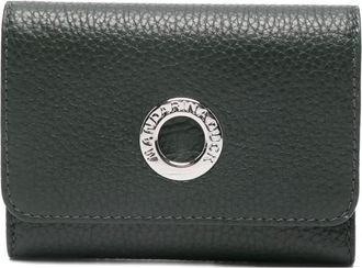 Mandarina Duck logo-plaque leather wallet - Green