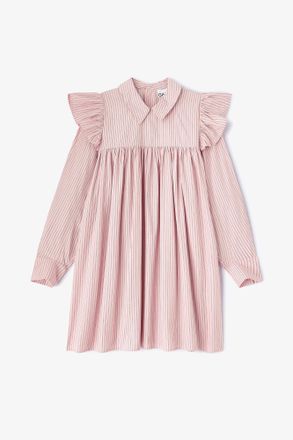 Ganni Pink Mini Shirt Dress - Size 10/12 Organic Cotton