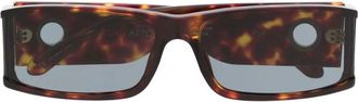 Linda Farrow Bruine Mya Zonnebril Casual Stijl - Dames - Zonnebrillen - Bruin - ONE Size - Accessoires