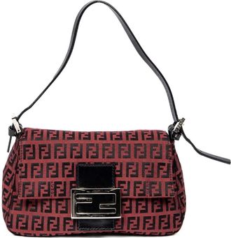 Fendi Borsa a spalla con stampa FF - Rosso