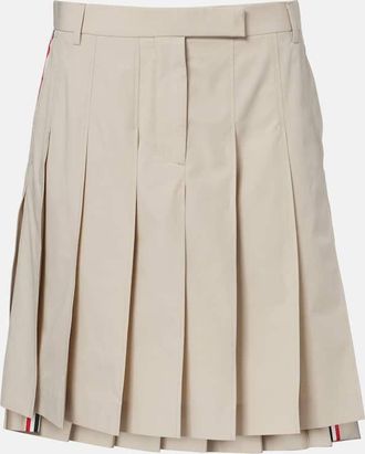 Thom Browne Minigonna in twill di cotone con pince