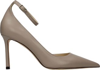 Jimmy Choo London Gray Leather High Heel Womens Pumps