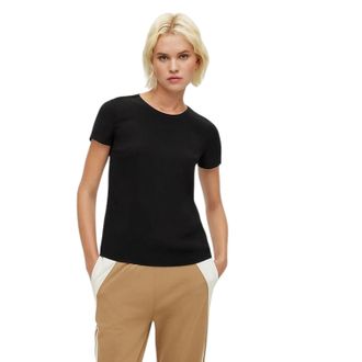 HUGO BOSS Dames/Dames Crew Hals Regular T-shirt (Zwart)