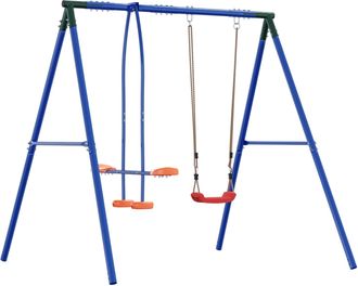 vidaXL Estructura De Columpio Exterior Con Glider Para Hasta 3 Ni&ntilde;os Vidaxl