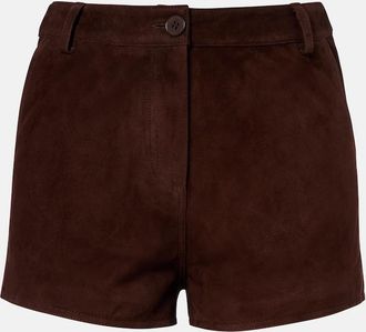 Nour Hammour Leontine suede shorts