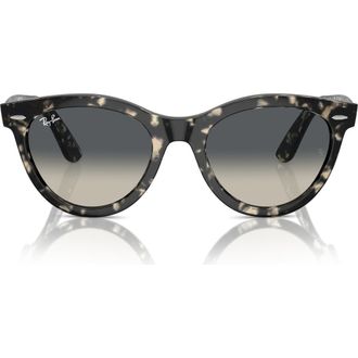 Ray-Ban Way Wayfarer 51mm Oval Sunglasses in Gunmetal Tort at Nordstrom
