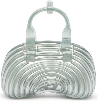 Diesel Quantum Dome - Handbag in Melflex - Crossbody Bags - Woman - Silver