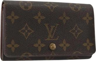 Louis Vuitton Pre-owned Monogram Bifold Portemonnee - Dames - Vintage Accessoires - Bruin - ONE Size - Leer - Vintage