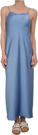 Marella Elegante Celeste Jurk - Dames - Maxi kleedjes - Blauw - S - Polyester - Kleedjes