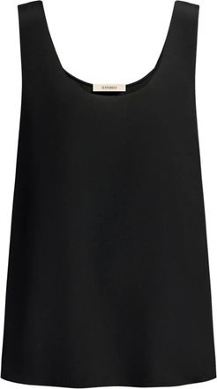 12 Storeez Zijden top - Zwart