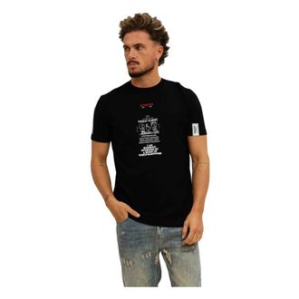 Iceberg Tops, Heren, Zwart, M, Katoen, 5D Jersey T-Shirt
