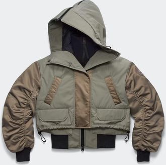 Canada Goose Blouson aviateur Claremont Tonal Label (Femmes, Taupe Grey/Sagebrush/Black, TG)