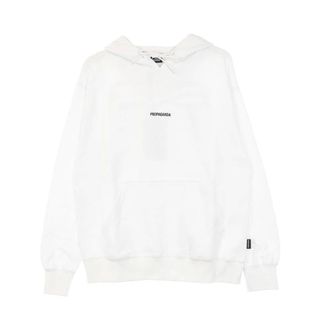 PROPAGANDA Hoodies, male, White, Size: XL White Lightweight Hooded Sweatshirt with Ribs