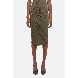 Helmut Lang Wind Jersey Skirt in Olive - F0X at Nordstrom Rack, Size X-Small