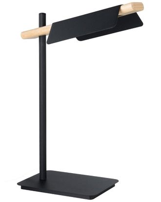 Eglo Eglo Ermua 1 Light Led Table Lamp With Black & Wood Finish