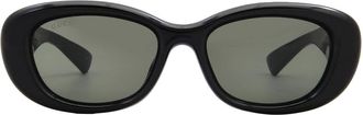 Gucci Grey Oval Ladies Sunglasses GG1829SK 001 53