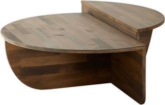 Dmora Dmora - Mesa De Caf&eacute; Canopus, Mesa De Centro Baja, Revistero Para Sof&aacute;, Estante De La Sala De Estar, 90x60h35 Cm, Nuez, Con Embalaje Reforzado