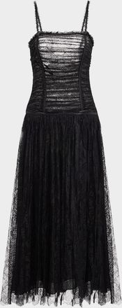 Ulla Johnson Florelle Lace Drop-Waist Midi Dress