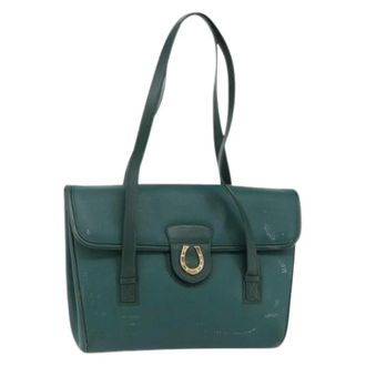 Gucci Pre-owned Vintage Schoudertas - Dames - Pre-owned - Groen - Maat: ONE Size Leer