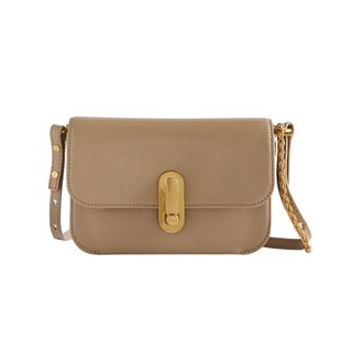 Ted Baker Kkaysa Gepolijste Kleine Leren Crossbodytas In Taupekleur