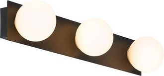 QAZQA Cederic Moderne wandlamp zwart 48 cm IP44 3 lichts