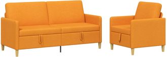 vidaXL Juego De Sof&aacute;s Con Almacenamiento 2 Uds. Amarillo Oscuro Vidaxl