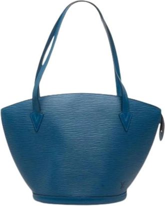 Louis Vuitton Pre-owned Saint Jacques GM - Dames - Vintage Schoudertas - Blauw - ONE Size - Leer - Vintage