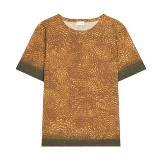 Dries Van Noten Tops, Heren, Bruin, M, Mannen T-shirt Hubba PR 1609