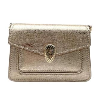 Bulgari Tweedehands leren schoudertassen - Dames - Vintage Schoudertas - Geel - ONE Size - Vintage