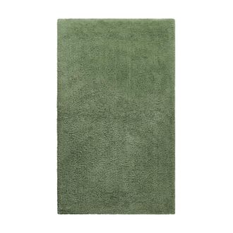 Wecon Home Alfombra de ba&ntilde;o verde de algod&oacute;n 80x150