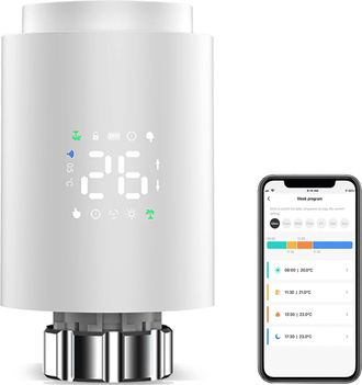 OEM V&aacute;lvula Termost&aacute;tica Inteligente Para Radiador, V&aacute;lvula Termost&aacute;tica Programable, Termostato Zigbee Para Control De Temperatura, Control Mediante Apli