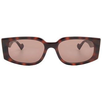 Gucci Brown Rectangular Ladies Sunglasses GG1534S 002 55