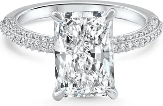 Pompeii3 Certified 3.44Ct Cassidy Radiant Cut Diamond Engagement Ring 14k Gold Lab Grown