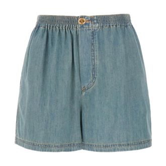 Moschino Dames, Korte broeken, Blauw, Maat: 2XS Denim