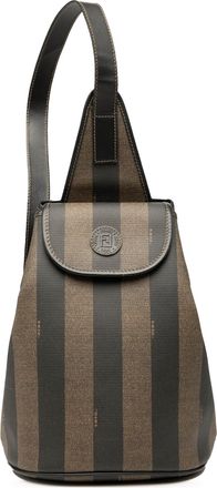 Fendi Tweedehands Pequin Coated Canvas Schoudertas