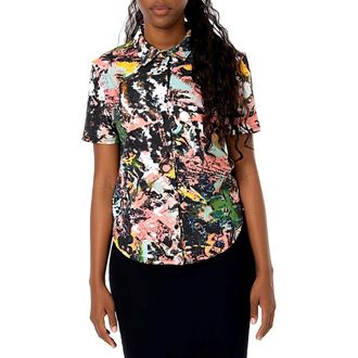 Dai Moda Clark Frenzy Shirt in Black at Nordstrom, Size Xx-Large