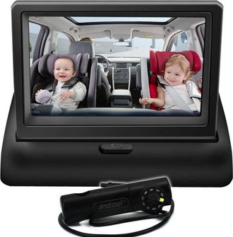 Trade Shop Trade Shop - Baby Monitor Di Sicurezza Lcd Full Hd 1080p Q-ca805 Da 4,5 Per Cruscotto Auto