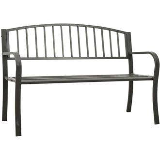 vidaXL Panchina da Giardino in acciaio design classico ed elegante 125 cm vari colori colore : Grigio